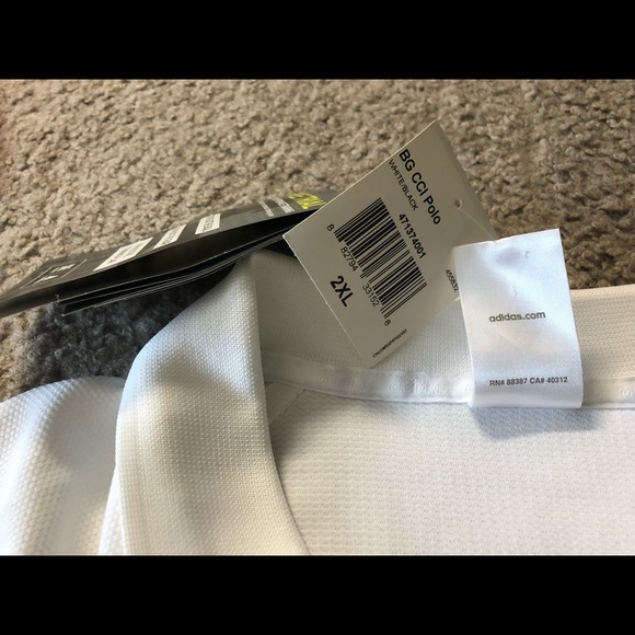 Adidas BG CCI Polo Shirt Sz 2XL New with Tags ClimaCool be Striped - Picture 13 of 13